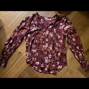 Bourdeaux Long sleeve floral top